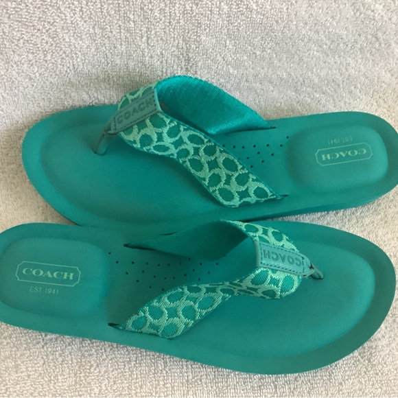 Coach Jessalyn Surf Fiji Flip Flop Thong Sandals Shoes Women’s 8 NWOB - Picture 1 of 5
